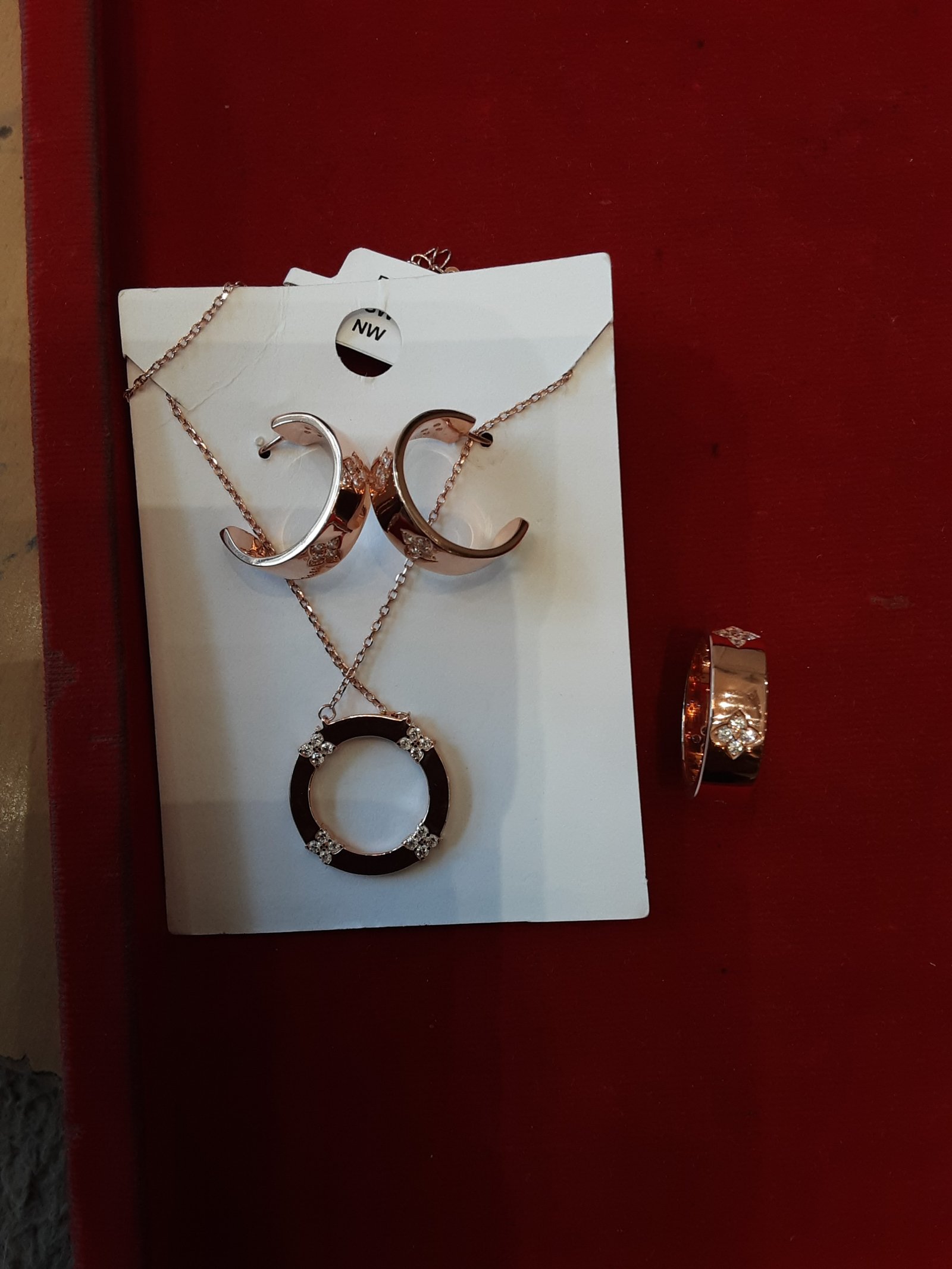 ROSE GOLD PENDAL SET silver 92.5